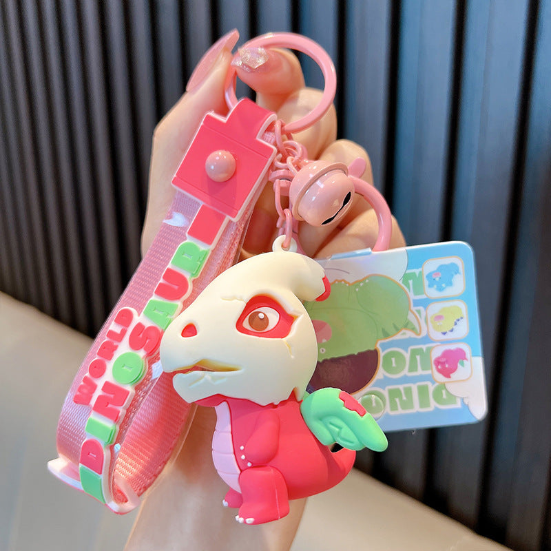 Wholesale Small Dinosaur Skull Cross Dressing Series Cartoon PVC Keychain